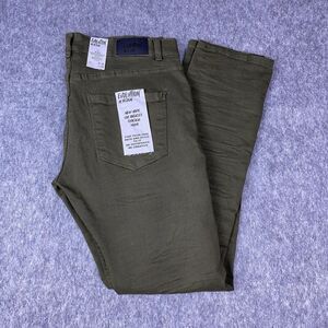 Evolution In Design Men's Jeans Slim Fit Distressed Green Denim Size 38x32 NWT